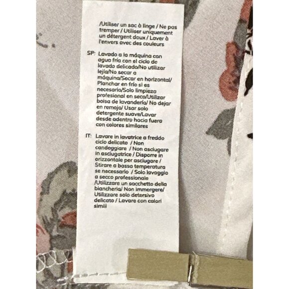 CCC Vintage Inspired Floral High Low Maxi Dress Ruffled Sleeves Lace Trim Size L - Picture 9 of 10